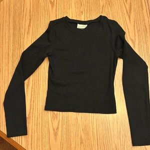 Universal Thread Girl’s Long Sleeve Top - black - small